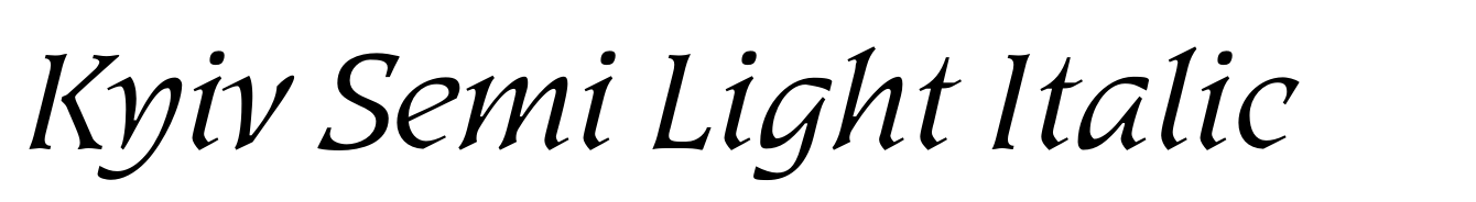 Kyiv Semi Light Italic